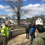 Fig. 3. A tree warden leads students on a community tree walk (Amherst, MA). 