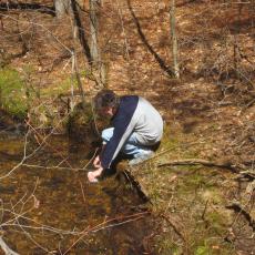 Water sample from Cadwell Creek in the Quabbin Woods