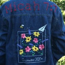 embroidered jacket entered for 4-H virtual fair