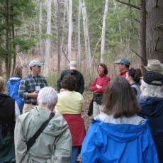 Keystone Cooperators discuss wildlife management deep in the Massachusetts woods