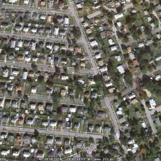 Arial view of Worcester neighborhood AFTER cutting down trees