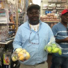 Morvia African Market owner in Worcester sells jilo-"garden egg"