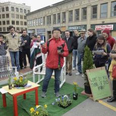 Pocket park presentation by UMass students