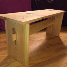 woodworking category, wood bench entered for 4-H virtual fair