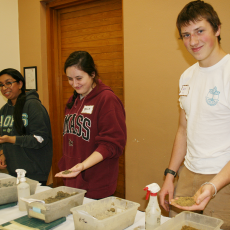 Students study soil in hands-on workshop