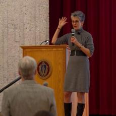 Frances Moore Lappe addresses Biochar conference attendees