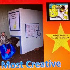 Caleigh Brown. Thunder Hill Club won most creative animal costume