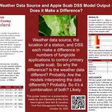 Weather Data Source and Apple Scab DSS Model Output – Does it Make a Difference?