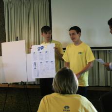 "Shark Tank" presentation at end of camp