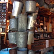 Maple sugar buckets at Davenport Sugar House