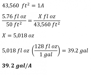 sprayer calibration math