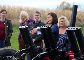 UMass Extension educators teach attendees about soil health