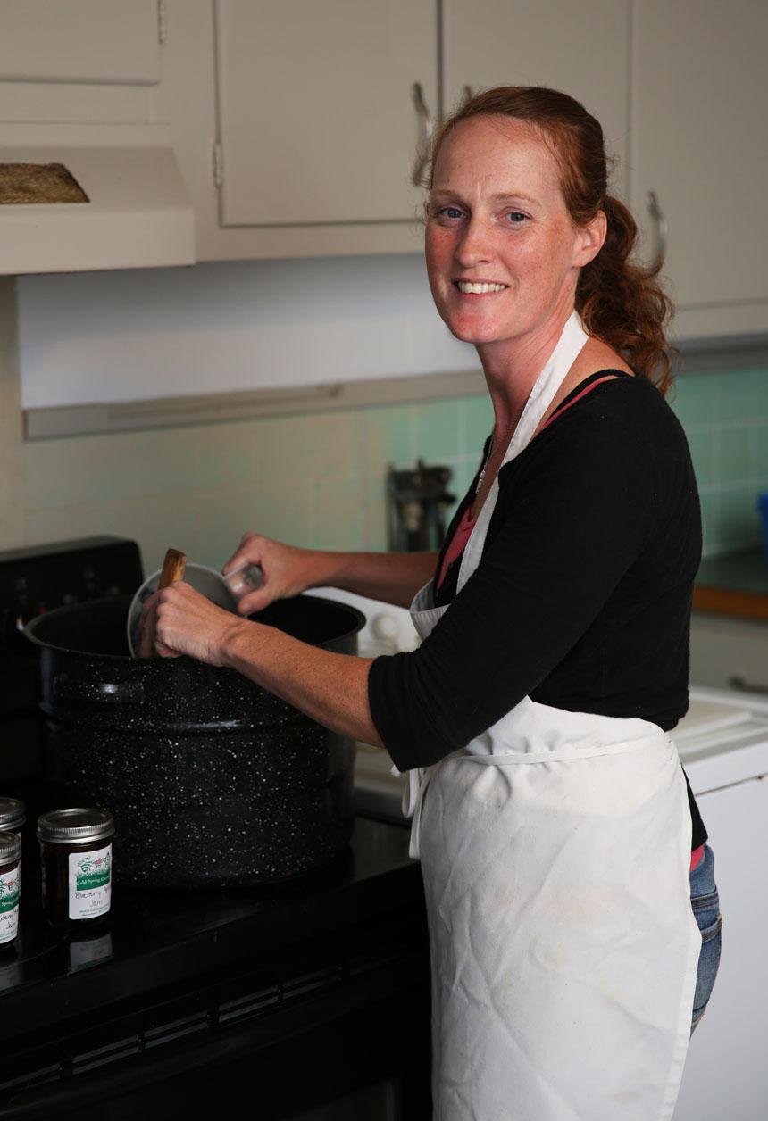 Kristen Hanley makes jams and jellies at Cold Spring Orchard