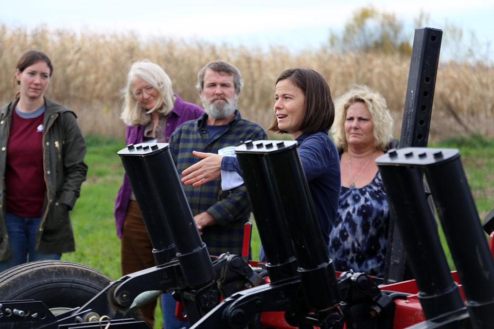 UMass Extension educators teach attendees about soil health